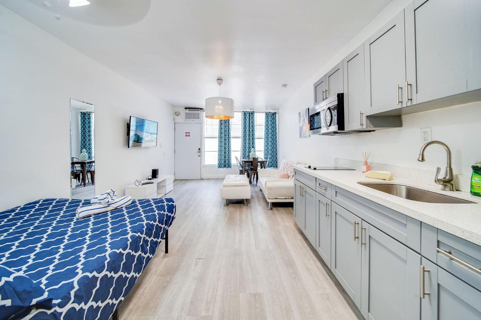 Beachy 1 B/R, W/2 Queen Beds, On Ocean Drive Beach Miami Beach Esterno foto